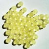 25 8mm Transparent Matte Jonquille Round Glass Beads